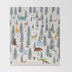 little nature woodland Throw Blanket Gallery Image 2