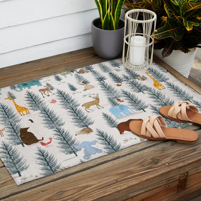 little nature woodland Outdoor Rug Gallery Image 2