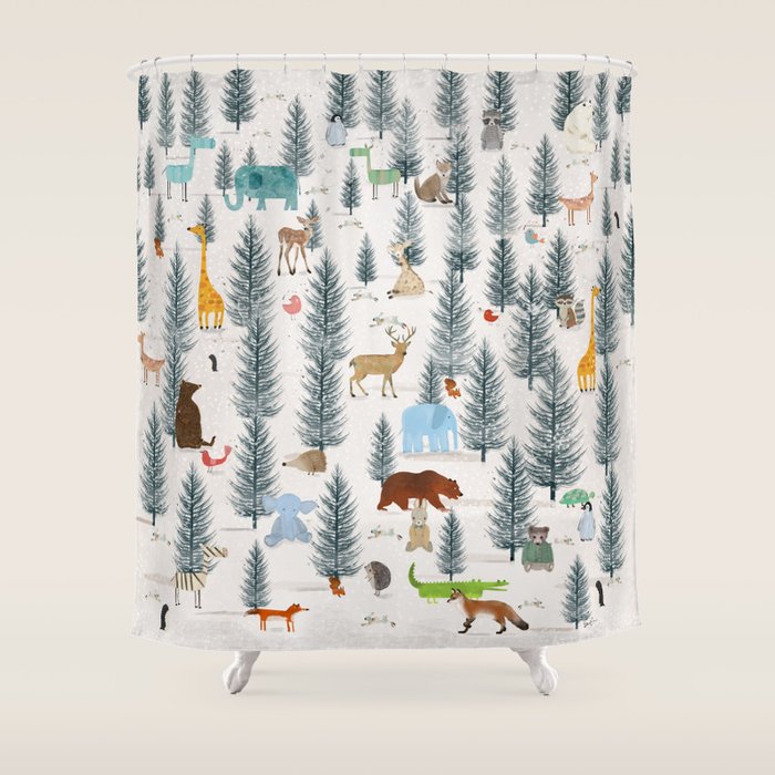 little nature woodland Shower Curtain Gallery Image 1