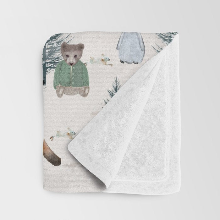 little nature woodland Throw Blanket Gallery Image 3
