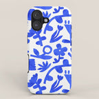 Abstract blue nature flower art pattern iPhone Case Gallery Image 1