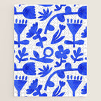 Abstract blue nature flower art pattern Jigsaw Puzzle Gallery Image 1