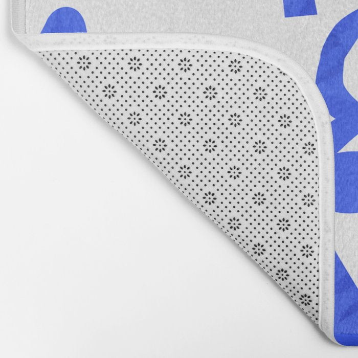 Abstract blue nature flower art pattern Bath Mat Gallery Image 2