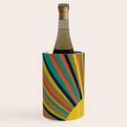 Colourful Multicolor Retro Sunburst Sun in Mid Mod Colors 3 Wine Chiller Gallery Image 2