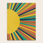 Colourful Multicolor Retro Sunburst Sun in Mid Mod Colors 3 Notebook Gallery Image 4