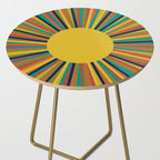 Colourful Multicolor Retro Sunburst Sun in Mid Mod Colors 3 Side Table Gallery Image 2
