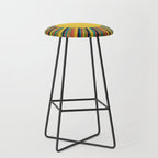 Colourful Multicolor Retro Sunburst Sun in Mid Mod Colors 3 Stool Gallery Image 1