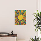 Colourful Multicolor Retro Sunburst Sun in Mid Mod Colors 3 Poster Gallery Image 2