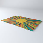 Colourful Multicolor Retro Sunburst Sun in Mid Mod Colors 3 Rug Gallery Image 3