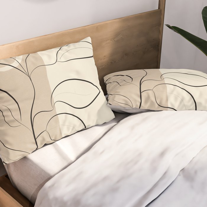 Abstract Minimal Plant 8 Pillow Sham Gallery Image 2