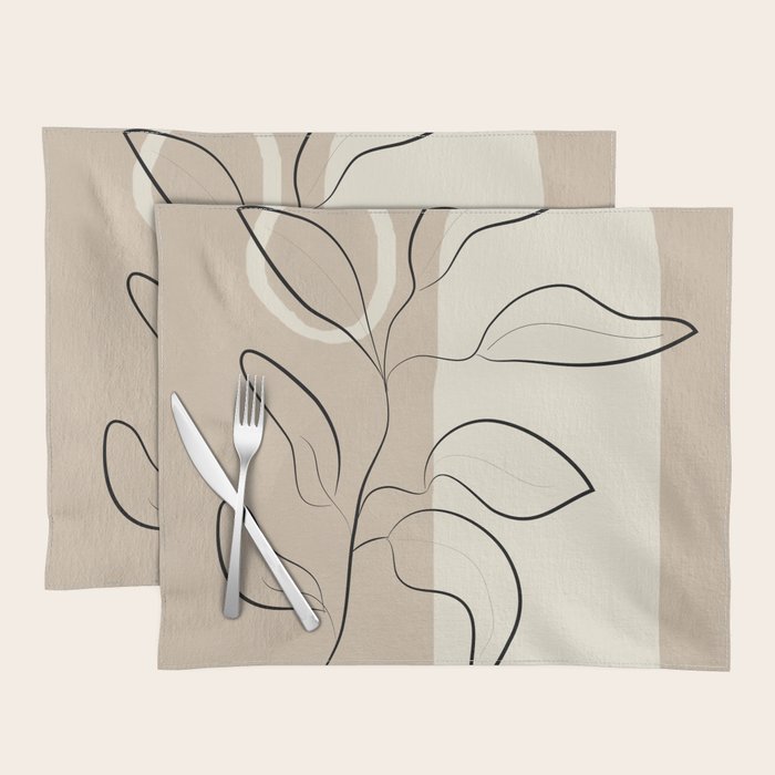 Abstract Minimal Plant 8 Placemat Gallery Image 1