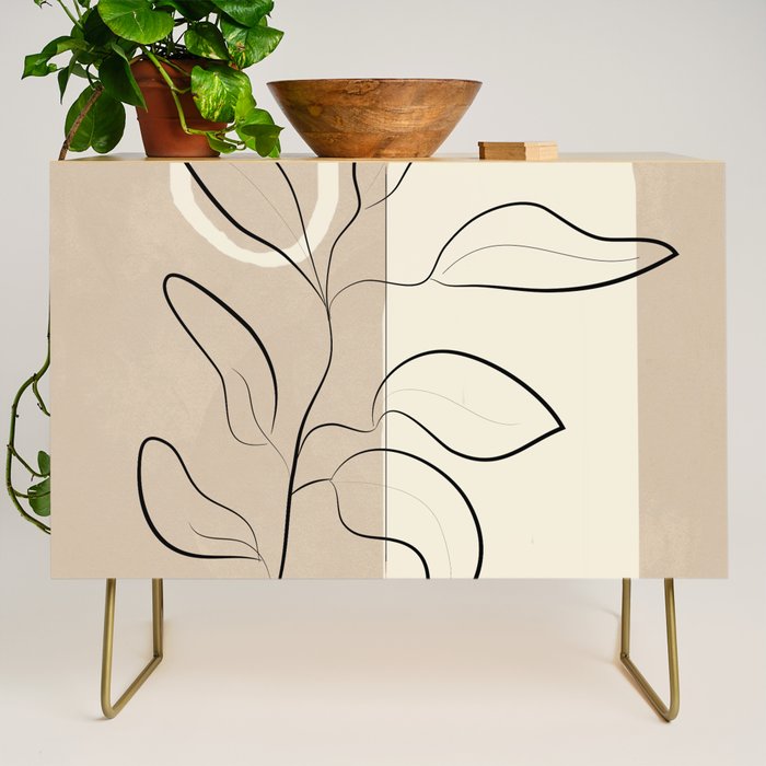 Abstract Minimal Plant 8 Credenza Gallery Image 1
