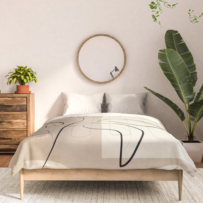 Abstract Minimal Plant 8 Comforter Gallery Image 3