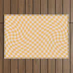 Check I - Yellow Twist â Checkerboard Print Outdoor Rug Gallery Image 1