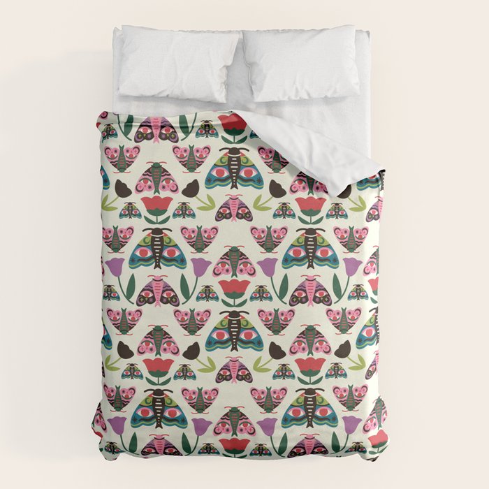 Colorful Autumn Moths Duvet Cover Gallery Image 1