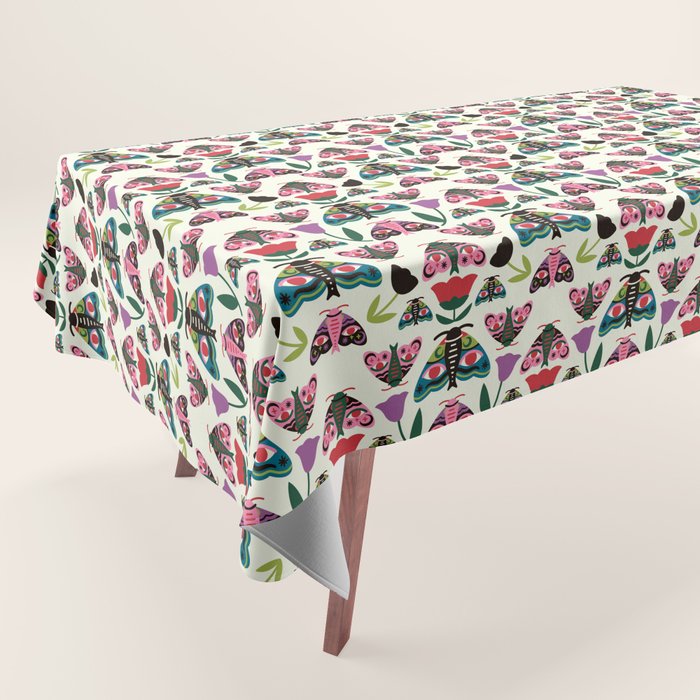 Colorful Autumn Moths Tablecloth Gallery Image 1