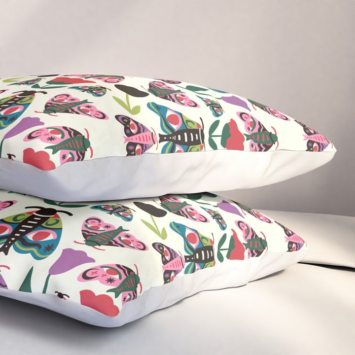 Colorful Autumn Moths Pillow Sham Gallery Image 3