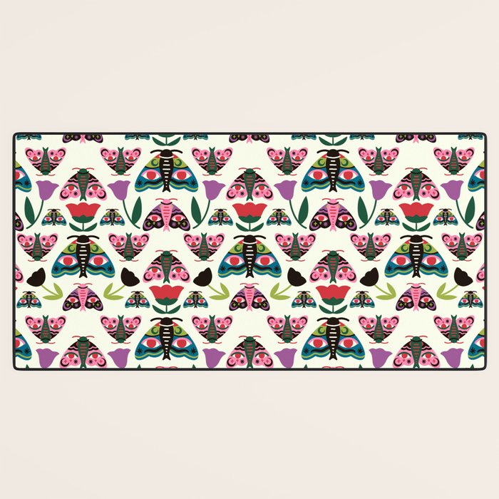 Colorful Autumn Moths Desk Mat Gallery Image 3