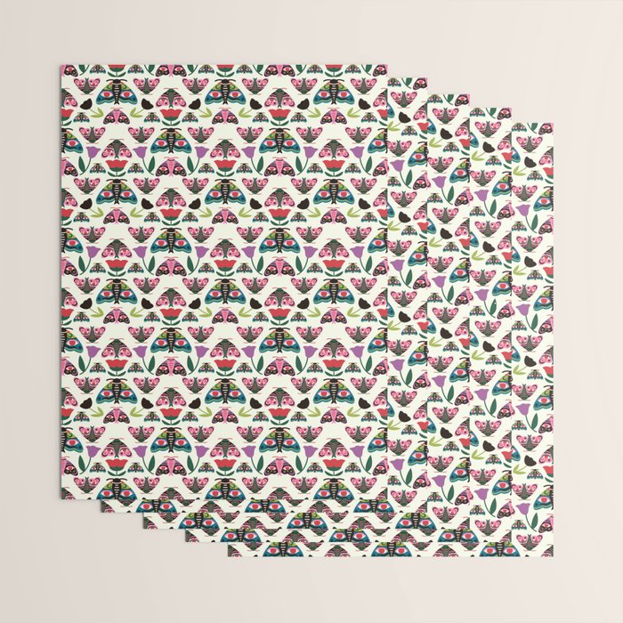 Colorful Autumn Moths Wrapping Paper Gallery Image 3