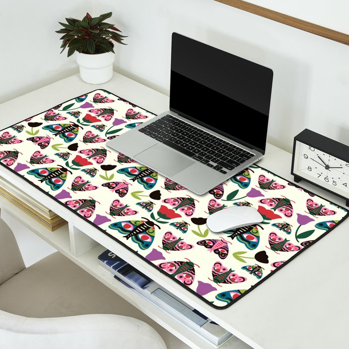 Colorful Autumn Moths Desk Mat Gallery Image 2