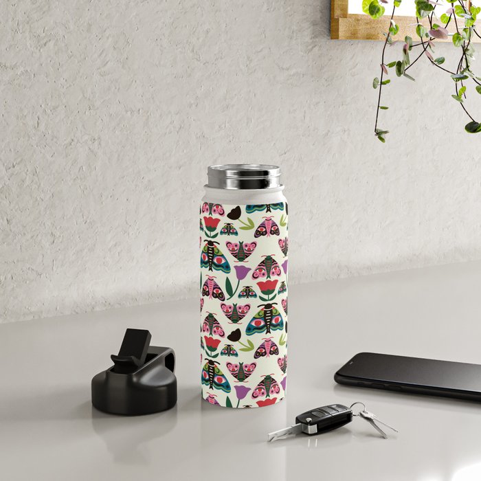 Colorful Autumn Moths Water Bottle Gallery Image 4