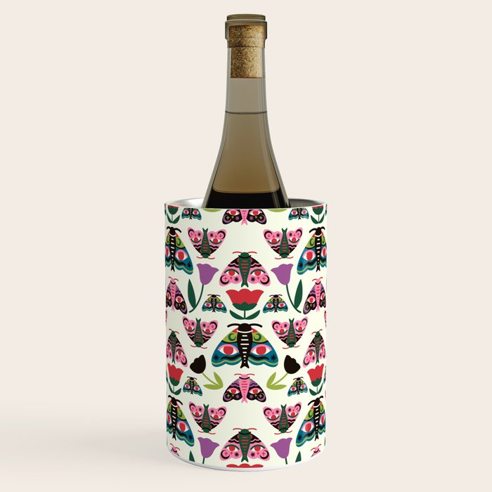 Colorful Autumn Moths Wine Chiller Gallery Image 1