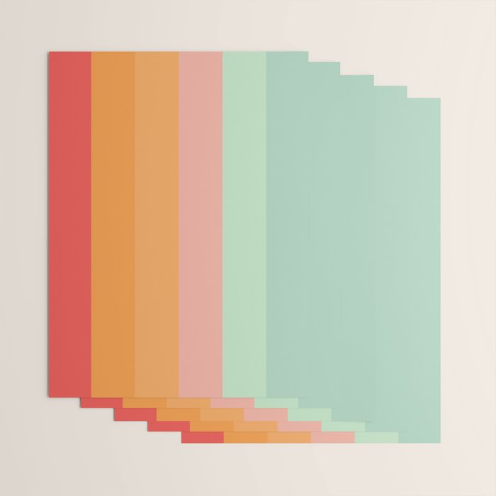 Vintage Rainbow Wrapping Paper Gallery Image 3