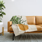 Boho Bouquet Vintage Botanical Illustration Throw Blanket Gallery Image 1