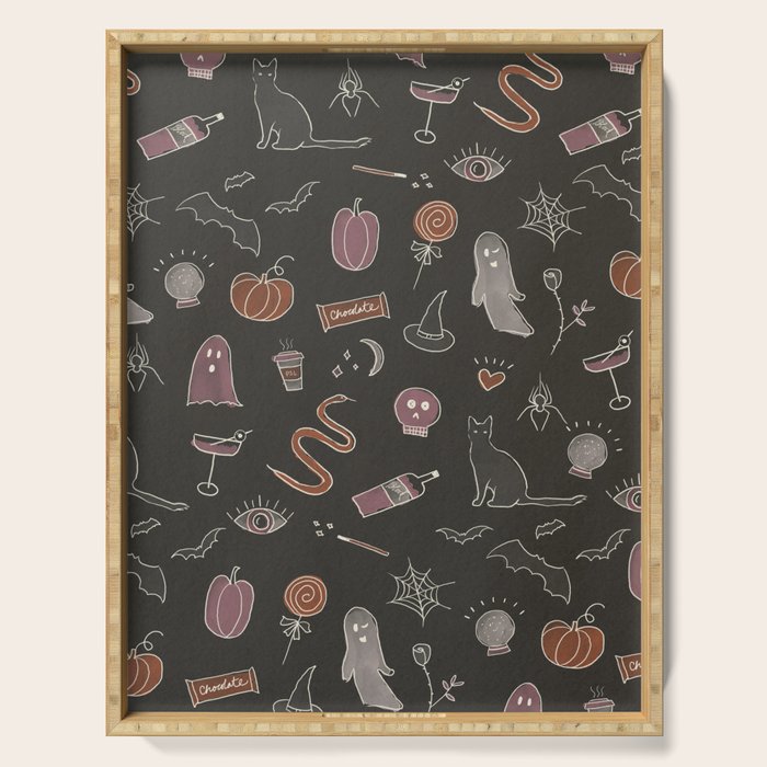 Spooky Core Halloween Print Serving Tray Gallery Image 1