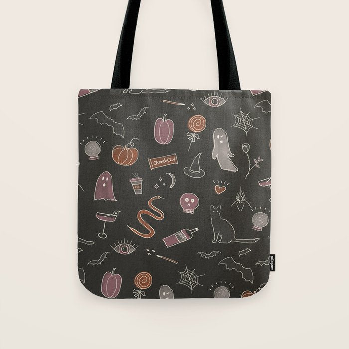 Spooky Core Halloween Print Tote Bag Gallery Image 1