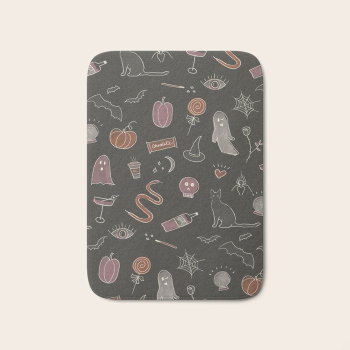 Spooky Core Halloween Print Bath Mat Gallery Image 1
