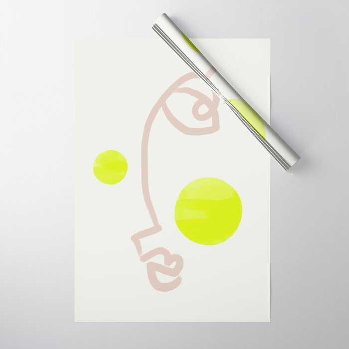Sunny Face | Neon Wrapping Paper Gallery Image 1