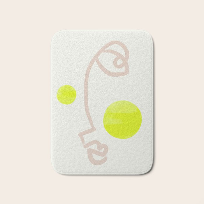 Sunny Face | Neon Bath Mat Gallery Image 1