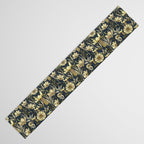 Midnight blue hand-drawn vintage garden  Table Runner Gallery Image 3
