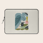 Blue Heron, Green Marsh Laptop Sleeve Gallery Image 1