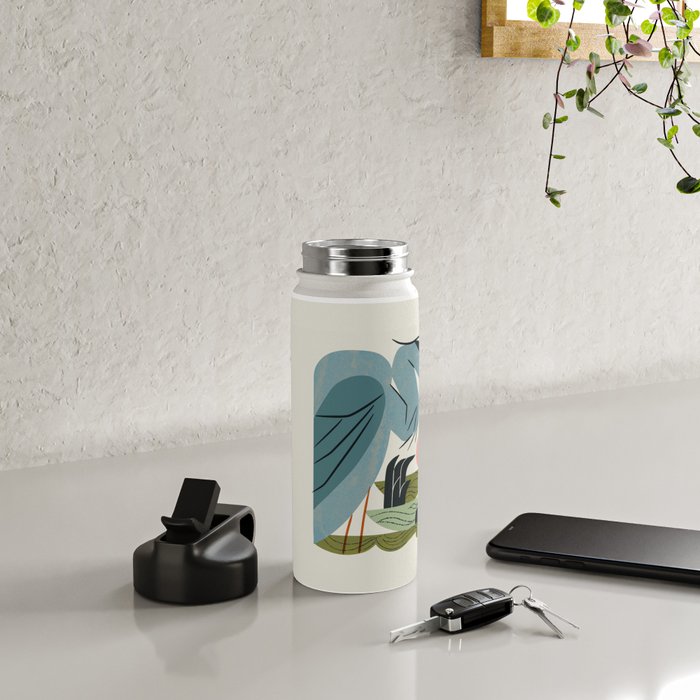 Blue Heron, Green Marsh Water Bottle Gallery Image 4