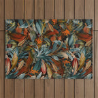 Tropical Night Garden Multicolor Outdoor Rug Gallery Image 1