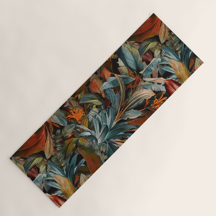 Tropical Night Garden Multicolor Yoga Mat Gallery Image 1