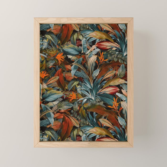 Tropical Night Garden Multicolor Mini Art Print Gallery Image 1