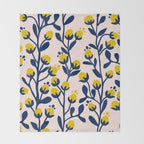 Garden Dreamer: flower buds Throw Blanket Gallery Image 2