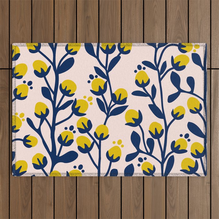 Garden Dreamer: flower buds Outdoor Rug Gallery Image 1