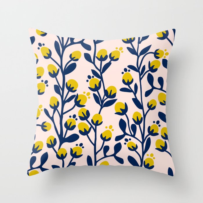 Garden Dreamer: flower buds Throw Pillow Gallery Image 6