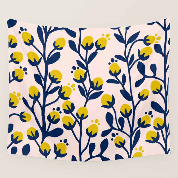 Garden Dreamer: flower buds Wall Tapestry Gallery Image 1