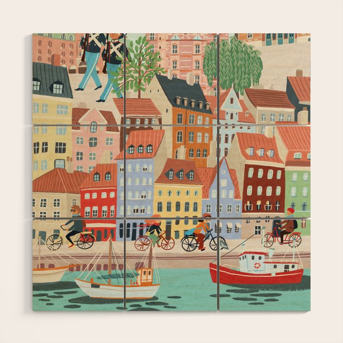 Copenhagen Wood Wall Art Gallery Image 1