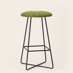 Mid-Century Modern Sunburst II - Minimalist Sun in Mid Mod Beige and Olive Green Stool Gallery Image 1
