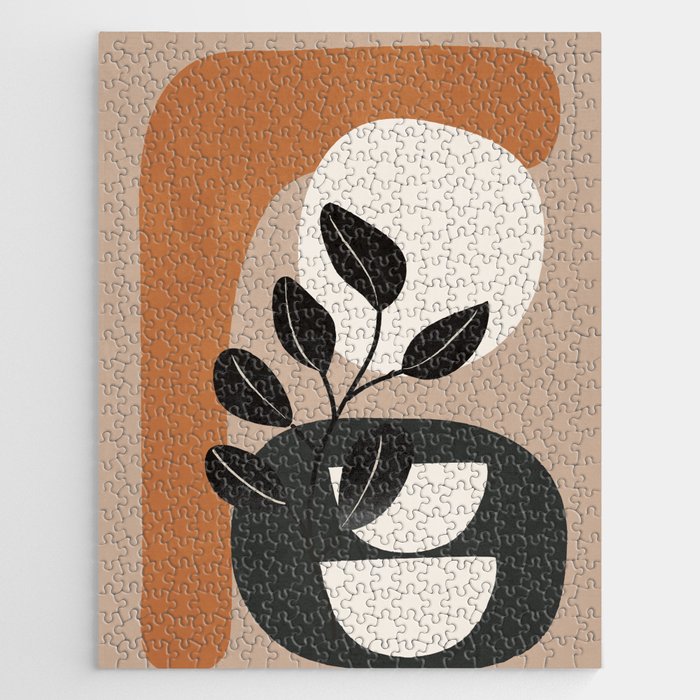 Modern Abstract Minimal Shapes Branches Art 9 Jigsaw Puzzle Gallery Image 1
