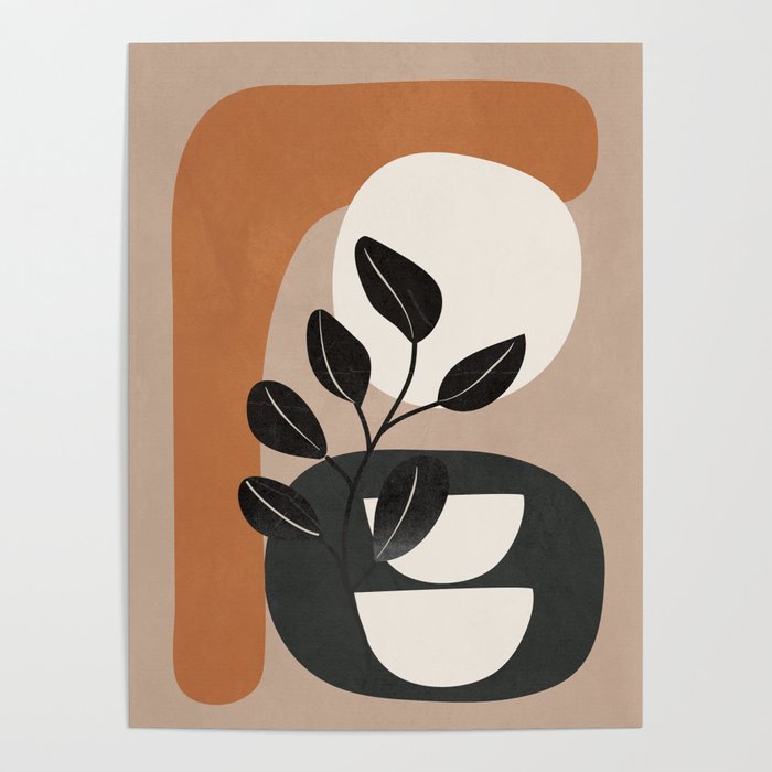 Modern Abstract Minimal Shapes Branches Art 9 Poster Gallery Image 4