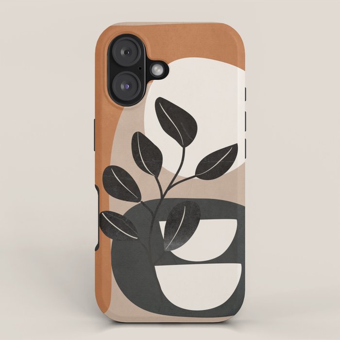 Modern Abstract Minimal Shapes Branches Art 9 iPhone Case Gallery Image 1