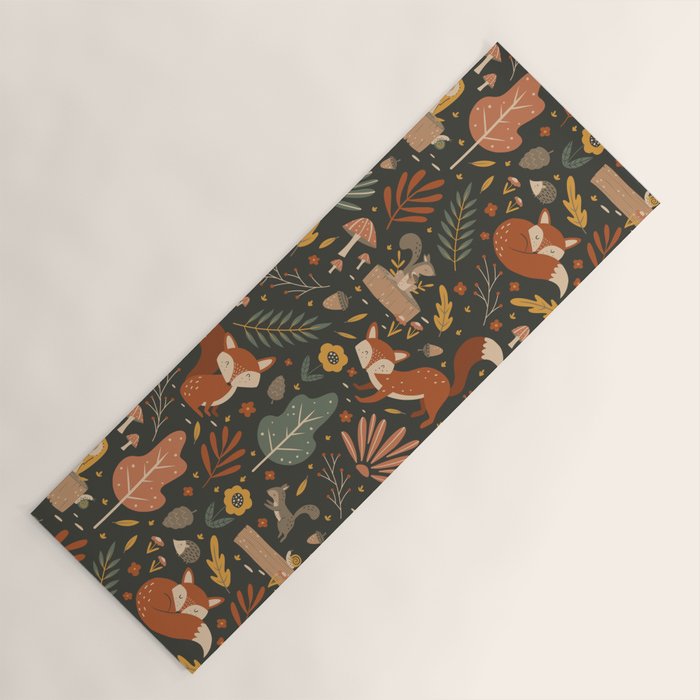 Woodland Critters Yoga Mat Gallery Image 1