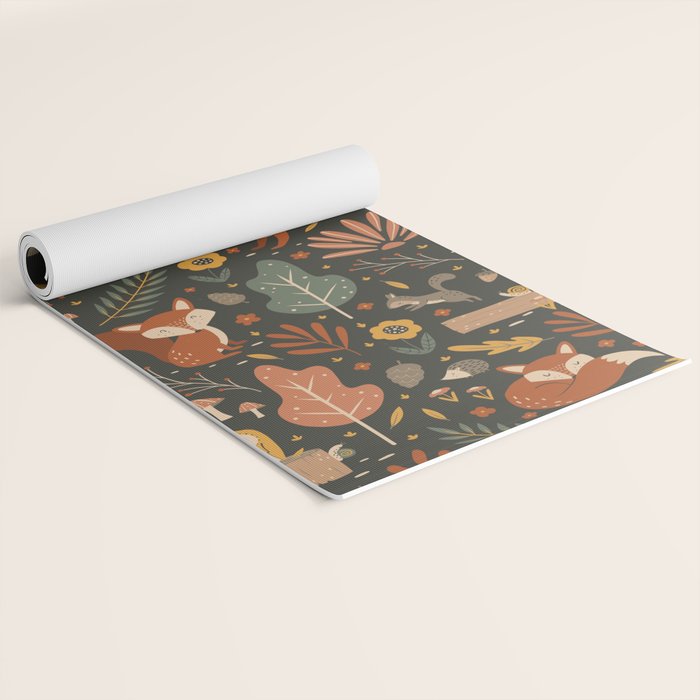 Woodland Critters Yoga Mat Gallery Image 2